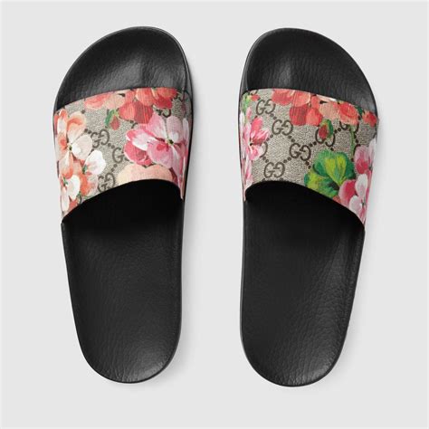 bloom gucci slides|gucci flip flops clearance.